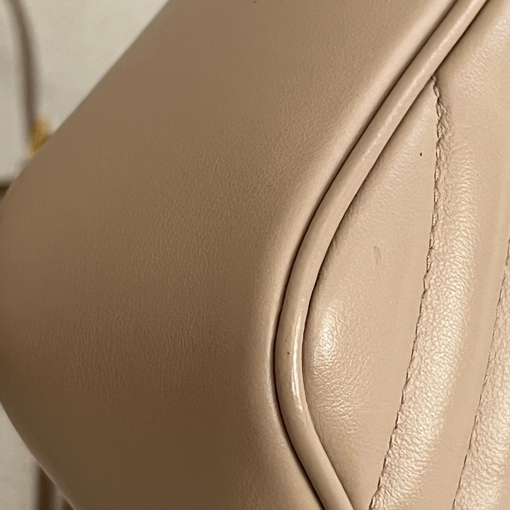 SOLD YSL Saint Laurent Lou Quilted Calfskin Leather Beige Camera Bag - Picture 9 of 12